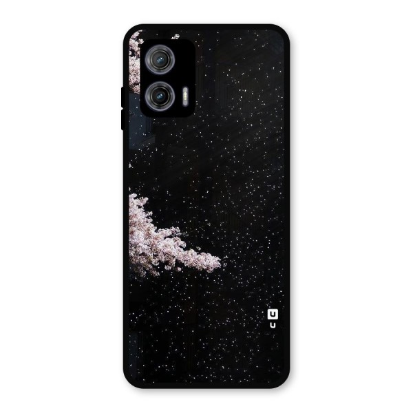 Beautiful Night Sky Flowers Metal Back Case for Moto G73