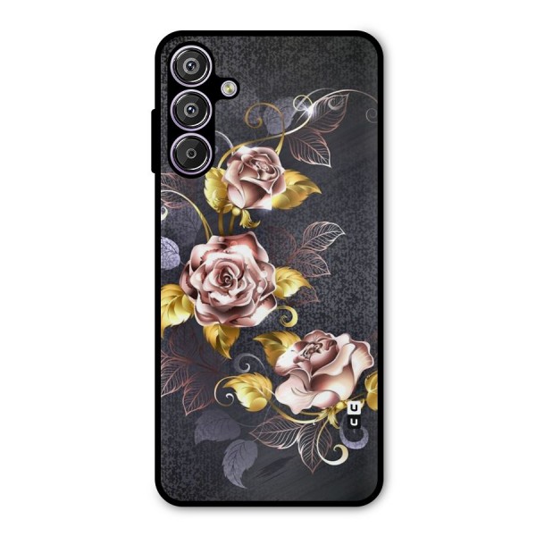 Beautiful Old Floral Design Metal Back Case for Galaxy F15