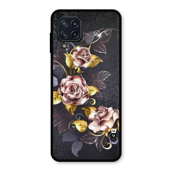 Beautiful Old Floral Design Metal Back Case for Galaxy M32