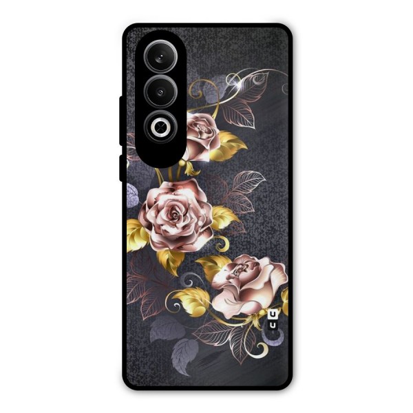 Beautiful Old Floral Design Metal Back Case for OnePlus Nord CE4