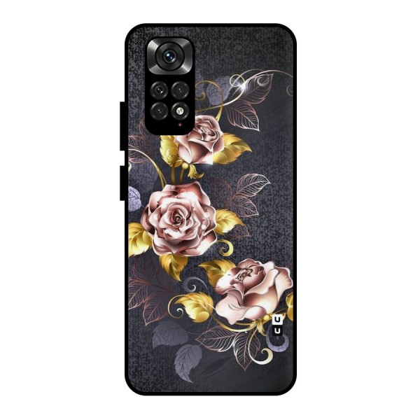 Beautiful Old Floral Design Metal Back Case for Redmi Note 11 Pro Plus 5G
