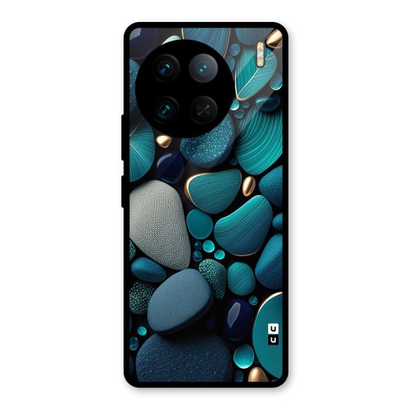 Beautiful Pebble Stones Glass Back Case for Vivo X90 Pros