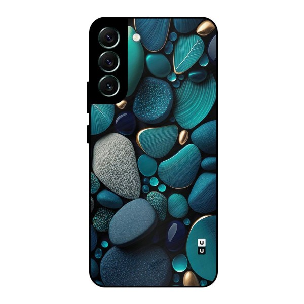 Beautiful Pebble Stones Metal Back Case for Galaxy S22 Plus 5G