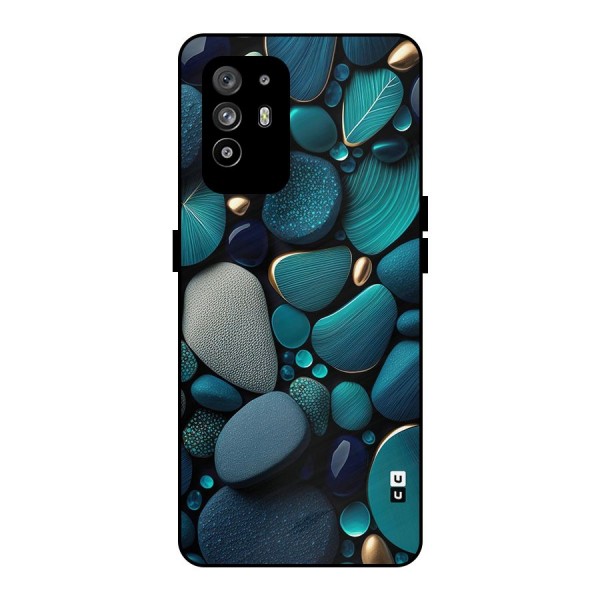 Beautiful Pebble Stones Metal Back Case for Oppo F19 Pro Plus 5G