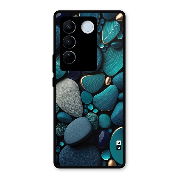 Beautiful Pebble Stones Metal Back Case for Vivo V27