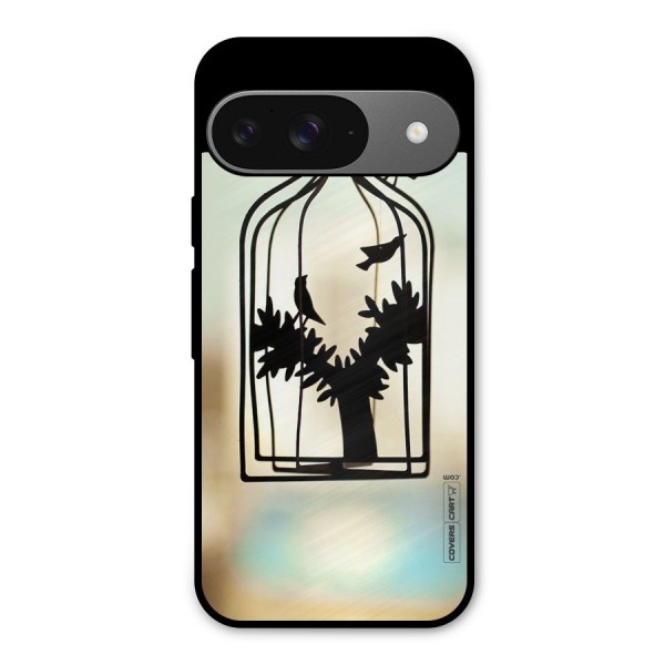 Beautiful Pegion Cage Metal Back Case for Google Pixel 9