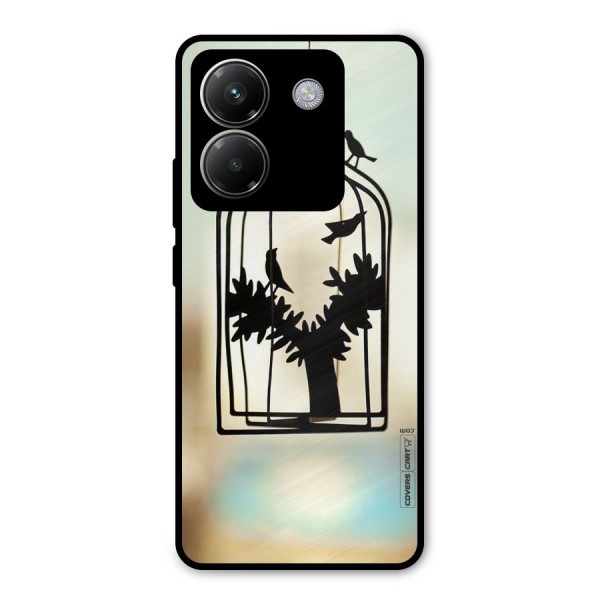 Beautiful Pegion Cage Metal Back Case for Poco M7 Pro 5G