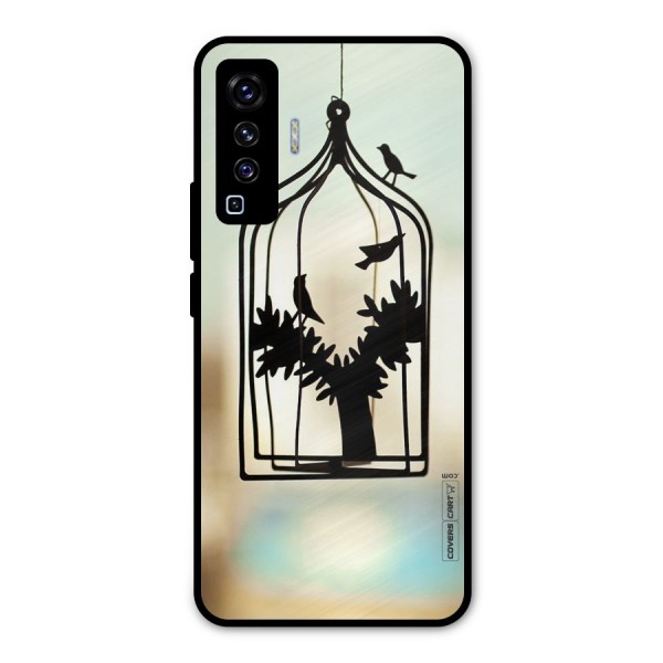 Beautiful Pegion Cage Metal Back Case for Vivo X50