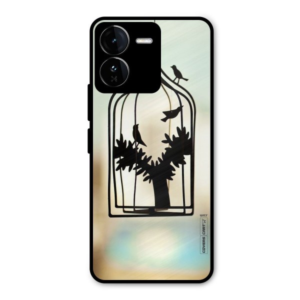 Beautiful Pegion Cage Metal Back Case for iQOO Z9