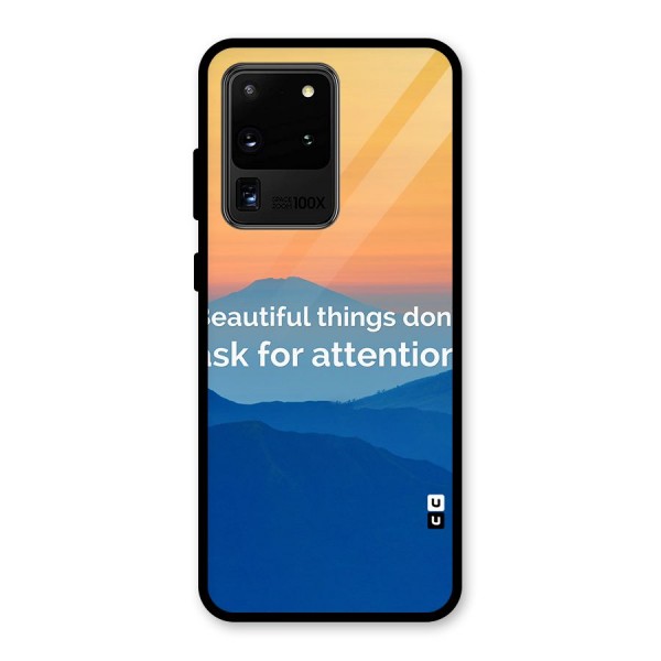 Beautiful Things Quote Glass Back Case for Galaxy S20 Ultra