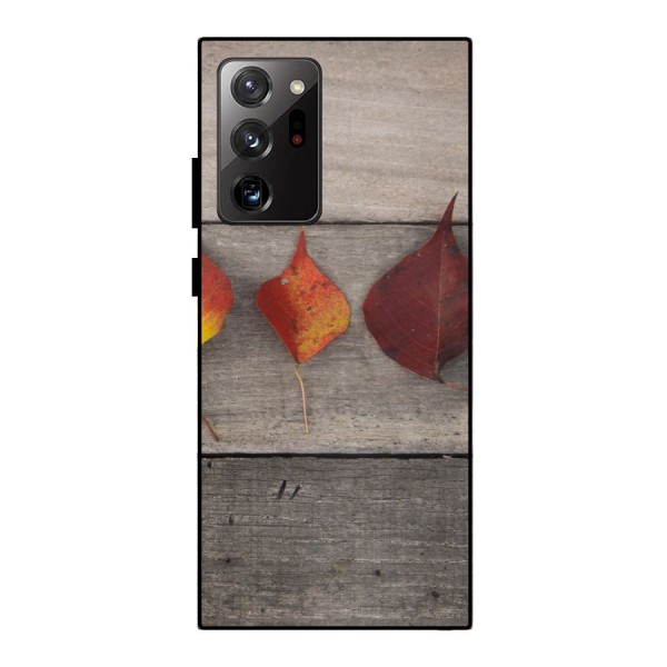 Beautiful Wood Leafs Metal Back Case for Galaxy Note 20 Ultra