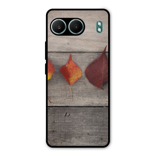 Beautiful Wood Leafs Metal Back Case for OnePlus Nord 4