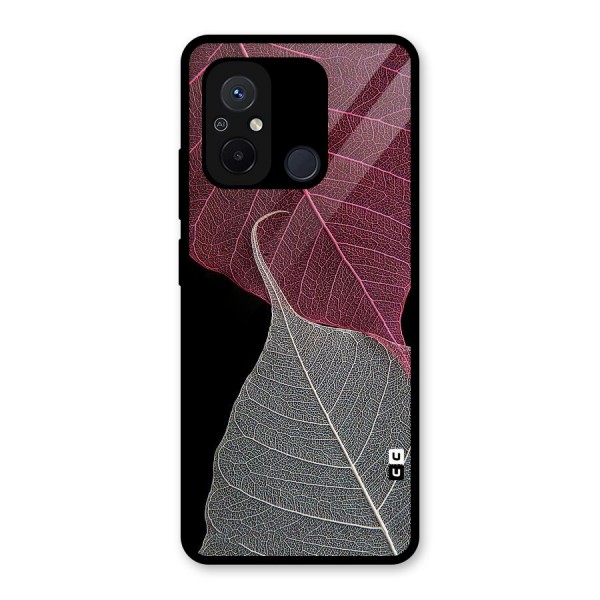 Beauty Leaf Glass Back Case for Redmi 12C
