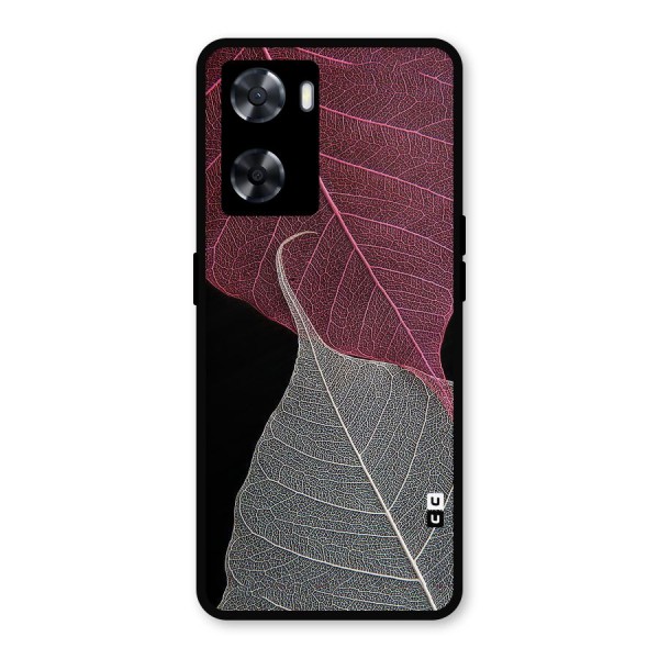 Beauty Leaf Metal Back Case for Oppo A77