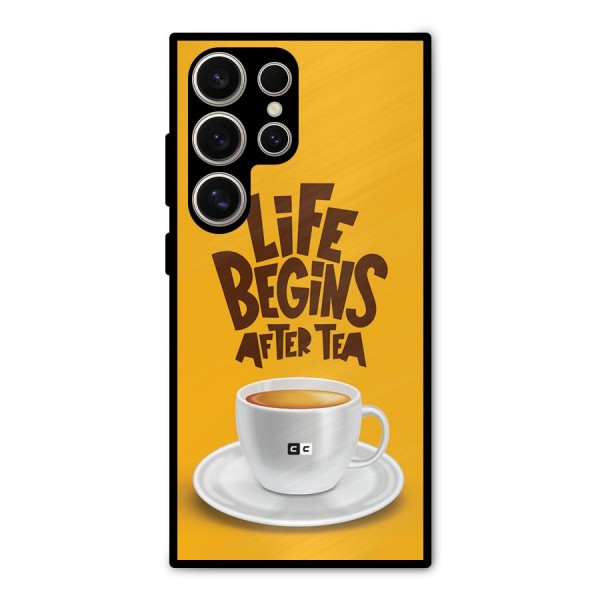Begins After Tea Metal Back Case for Galaxy S24 Ultra