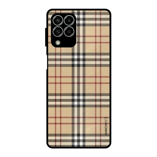 Beige Check Metal Back Case for Galaxy M33