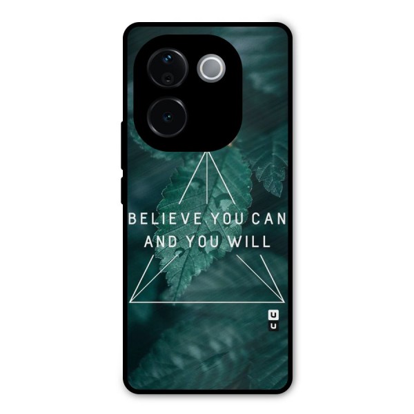 Believe You Can Motivation Metal Back Case for Vivo T3 Pro