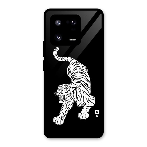 Bengal Tiger Stencil Art Glass Back Case for Xiaomi 13 Pro