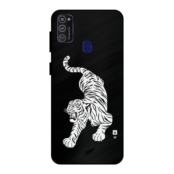 Bengal Tiger Stencil Art Metal Back Case for Galaxy M30s