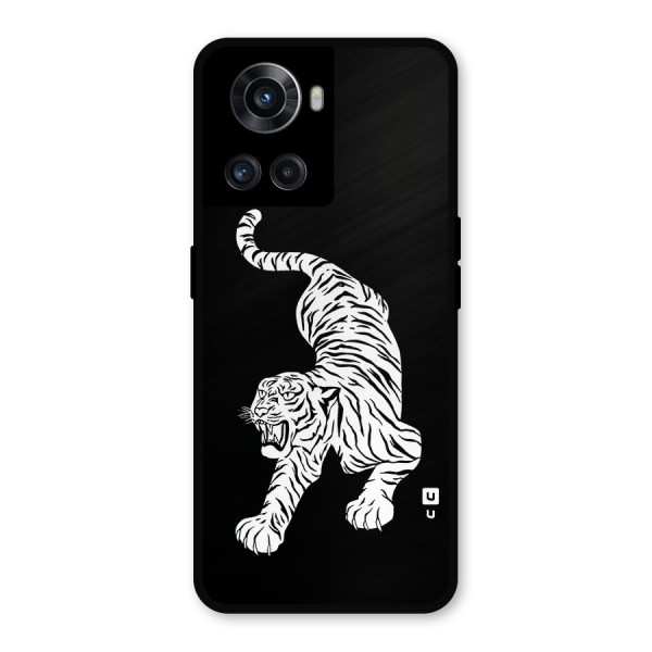 Bengal Tiger Stencil Art Metal Back Case for OnePlus 10R