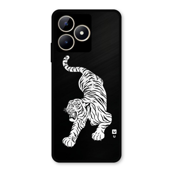 Bengal Tiger Stencil Art Metal Back Case for Realme C53
