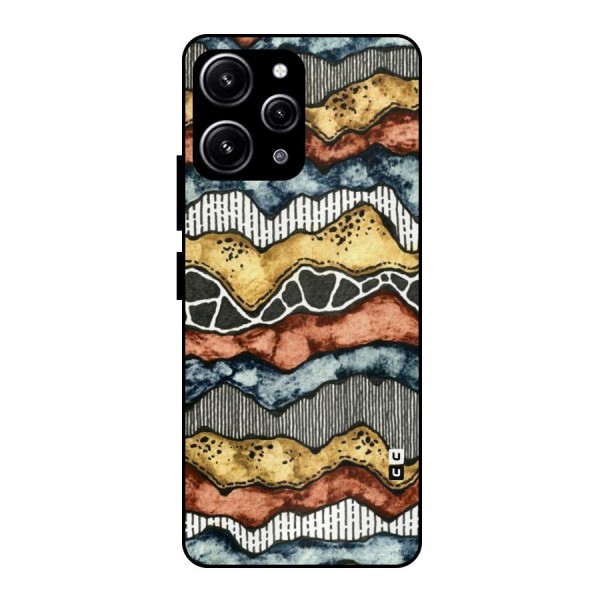 Best Texture Pattern Glass Back Case for Redmi 12 4G