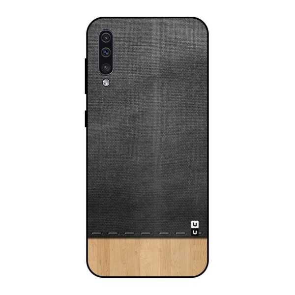 Bicolor Wood Texture Metal Back Case for Galaxy A30s