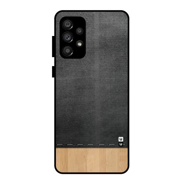 Bicolor Wood Texture Metal Back Case for Galaxy A73 5G