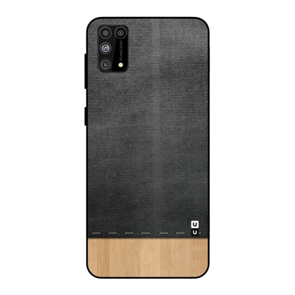 Bicolor Wood Texture Metal Back Case for Galaxy M31