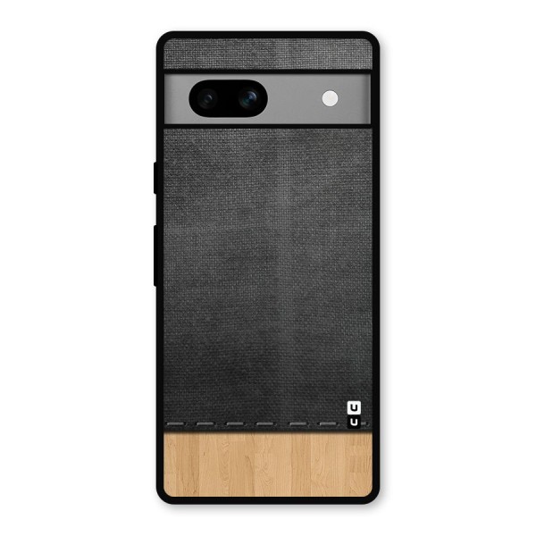 Bicolor Wood Texture Metal Back Case for Google Pixel 7a