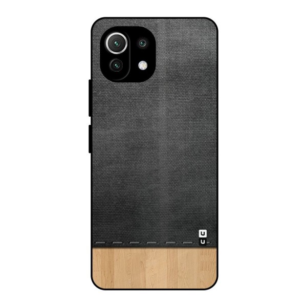 Bicolor Wood Texture Metal Back Case for Mi 11 Lite