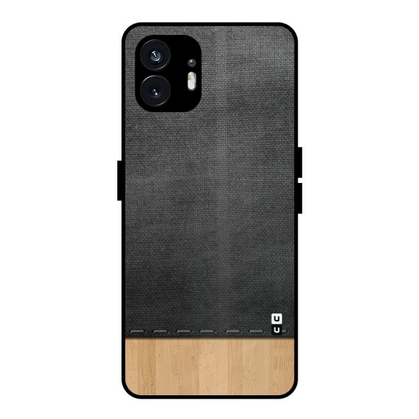 Bicolor Wood Texture Metal Back Case for Nothing Phone 2