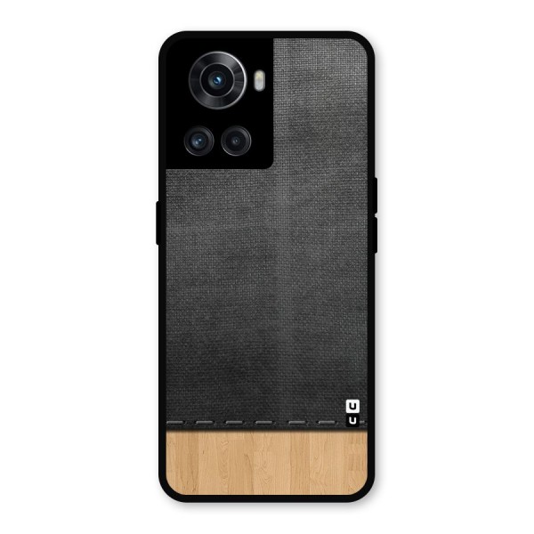 Bicolor Wood Texture Metal Back Case for OnePlus 10R