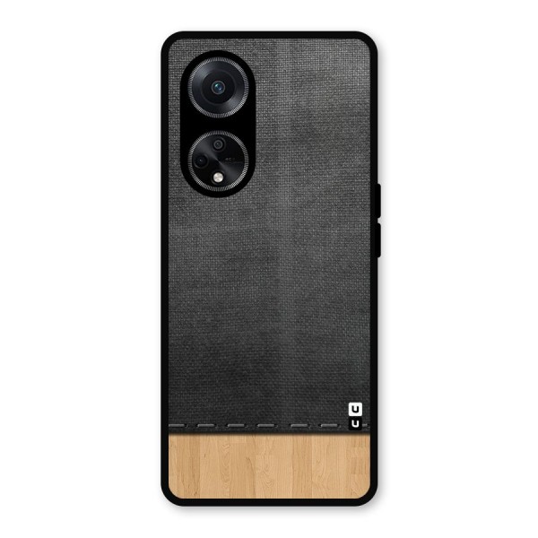 Bicolor Wood Texture Metal Back Case for Oppo F23