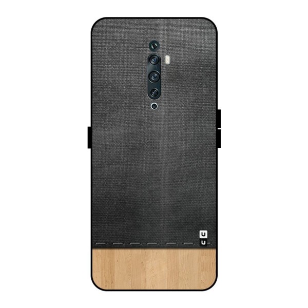 Bicolor Wood Texture Metal Back Case for Oppo Reno2 F