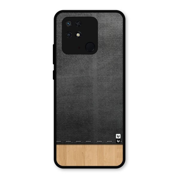 Bicolor Wood Texture Metal Back Case for Redmi 10 Power
