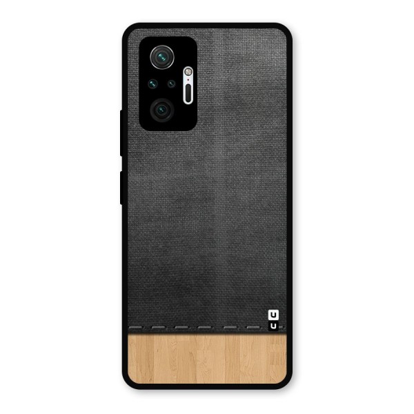 Bicolor Wood Texture Metal Back Case for Redmi Note 10 Pro Max