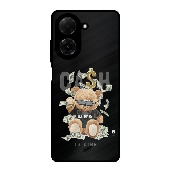 Billionaire Teddy Metal Back Case for Poco C71