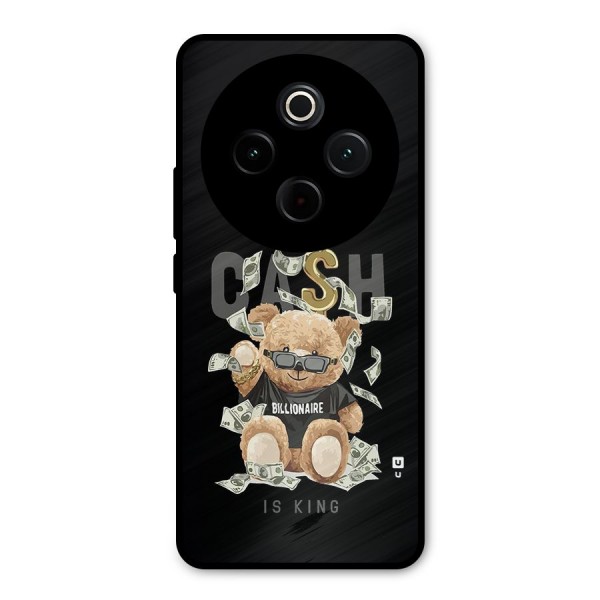 Billionaire Teddy Metal Back Case for Vivo T4