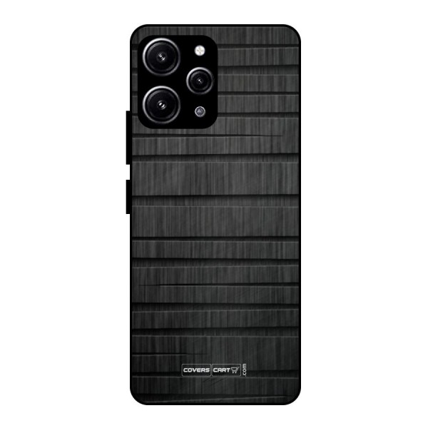 Black Abstract Glass Back Case for Redmi 12 4G