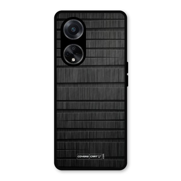 Black Abstract Metal Back Case for Oppo F23
