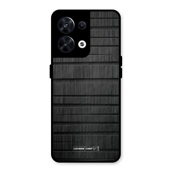 Black Abstract Metal Back Case for Oppo Reno8 5G