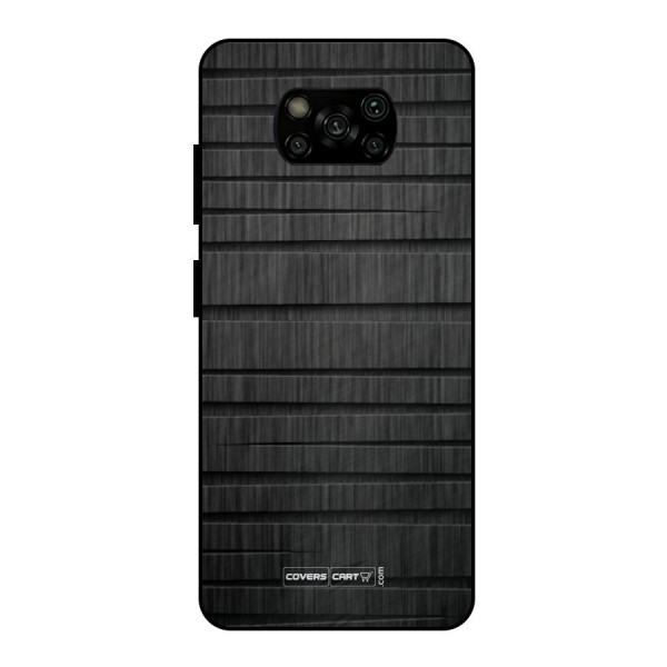 Black Abstract Metal Back Case for Poco X3