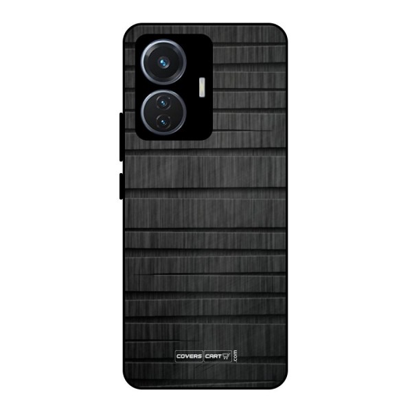 Black Abstract Metal Back Case for iQOO Z6 44W