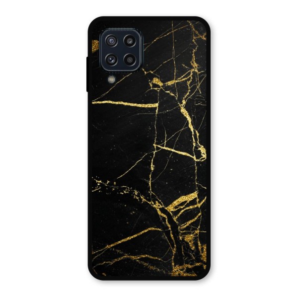 Black And Gold Design Metal Back Case for Galaxy M32