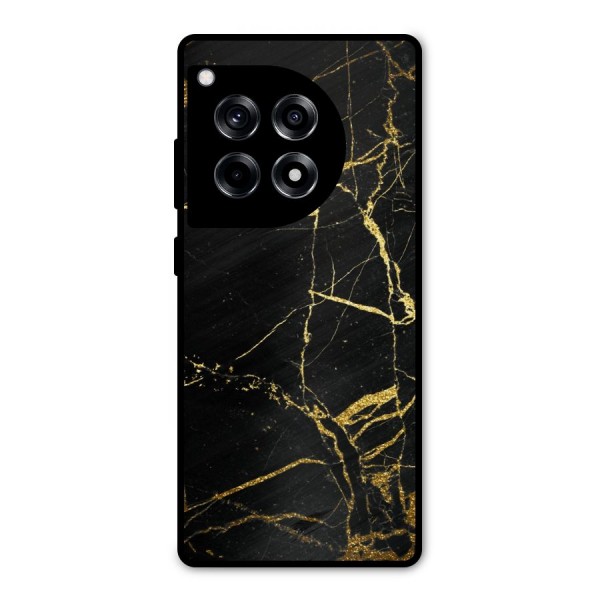 Black And Gold Design Metal Back Case for OnePlus 12R
