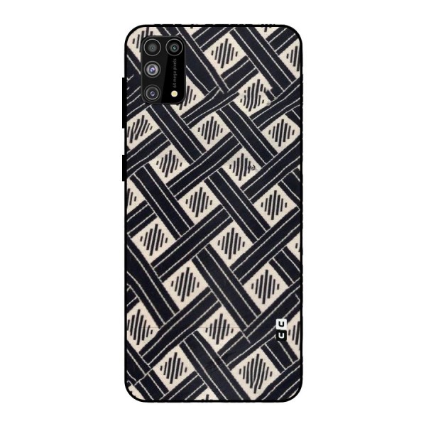 Black Beige Criscros Metal Back Case for Galaxy F41