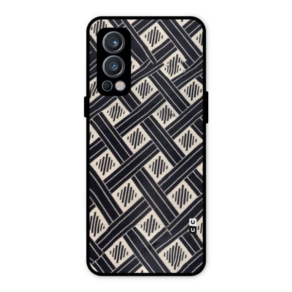 Black Beige Criscros Metal Back Case for OnePlus Nord 2 5G