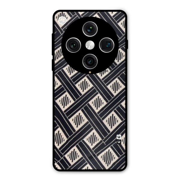 Black Beige Criscros Metal Back Case for Oppo Find X8 Pro