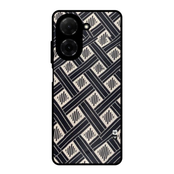 Black Beige Criscros Metal Back Case for Poco C71